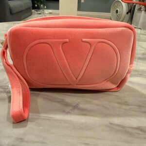 Valentino Pink Velvet Women's wristlet